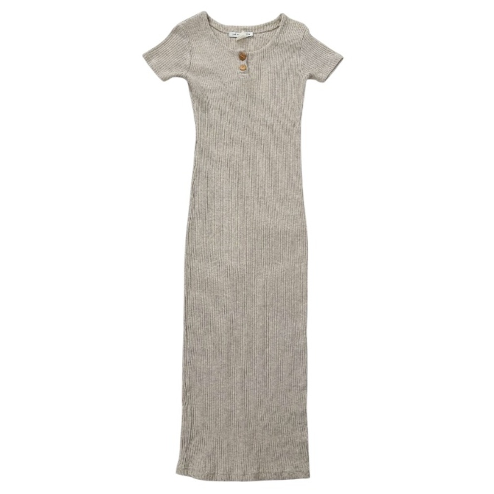 Jeffrey Rogers Beige Ribbed Knit Dress